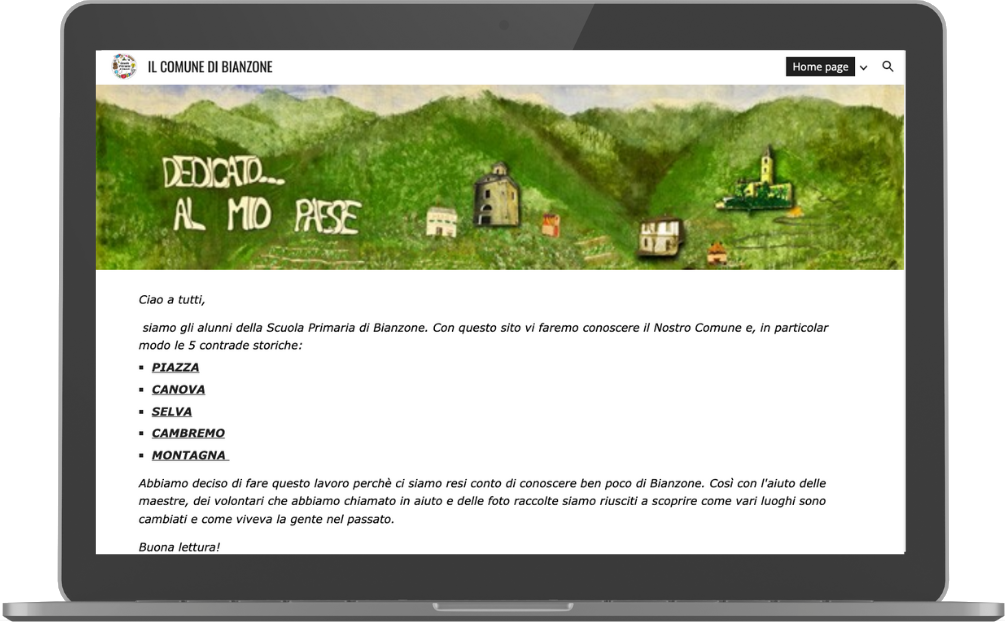 sito realizzato dagli alunni delle scuole di bianzone